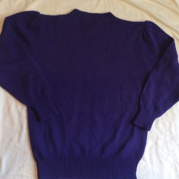 Sear's Traditional Collection Sweater Women's Sz Small 34 Purple Fairycore Beads - Picture 12 of 13